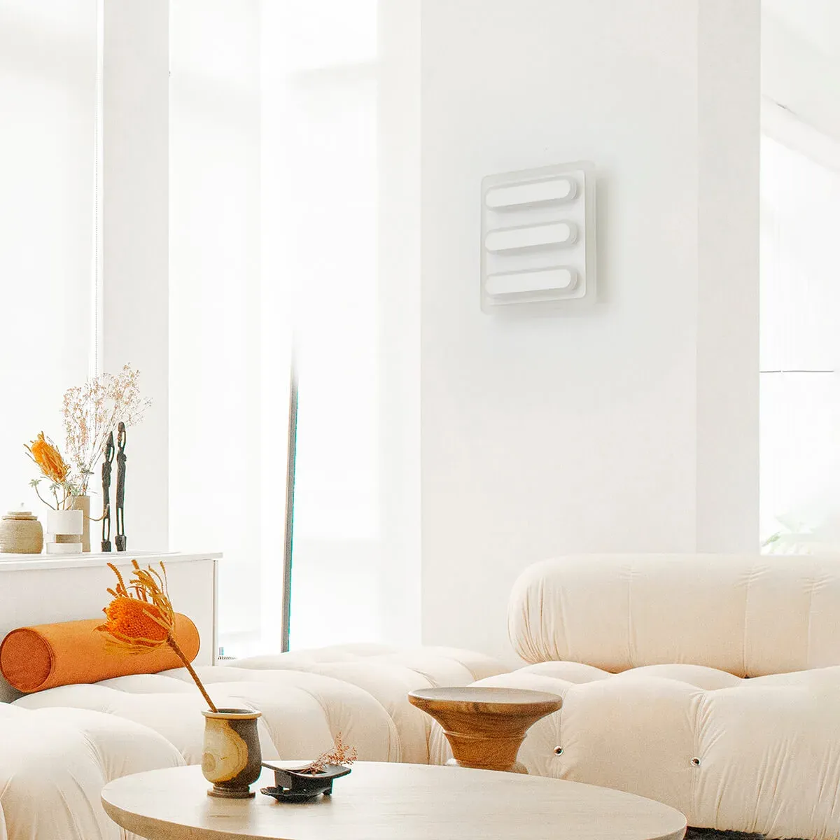 Aplique de Pared LED Retro Square – Greige o Blanco - Imagen 2