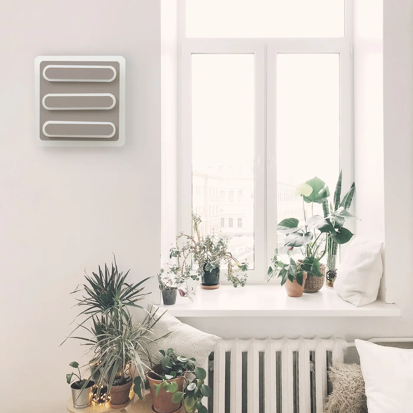 Aplique de Pared LED Retro Square – Greige o Blanco - Imagen 6