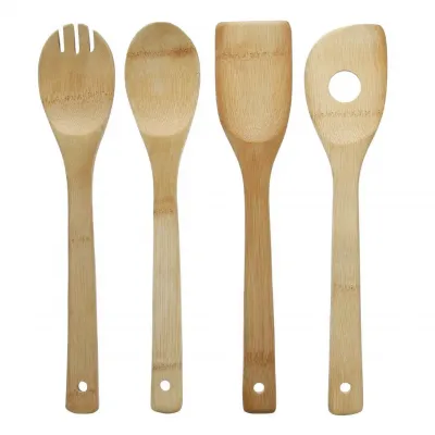 JUEGO DE 4 UTENSILIOS DE BAMBÚ