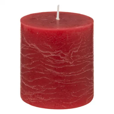 VELA REDONDA OLIA 6,7 X 7 CM ROJA