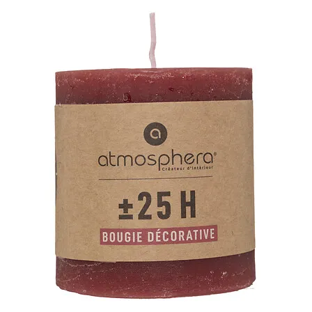 VELA REDONDA OLIA 6,7 X 7 CM ROJA - Imagen 2