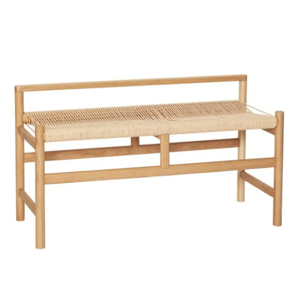 Banco Heritage de madera de roble Natural grande