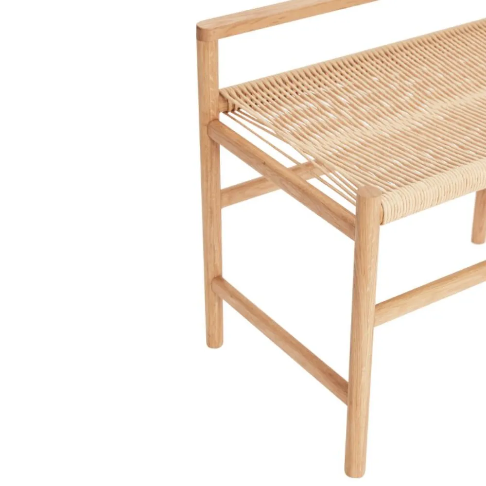 Banco Heritage de madera de roble Natural grande - Imagen 4