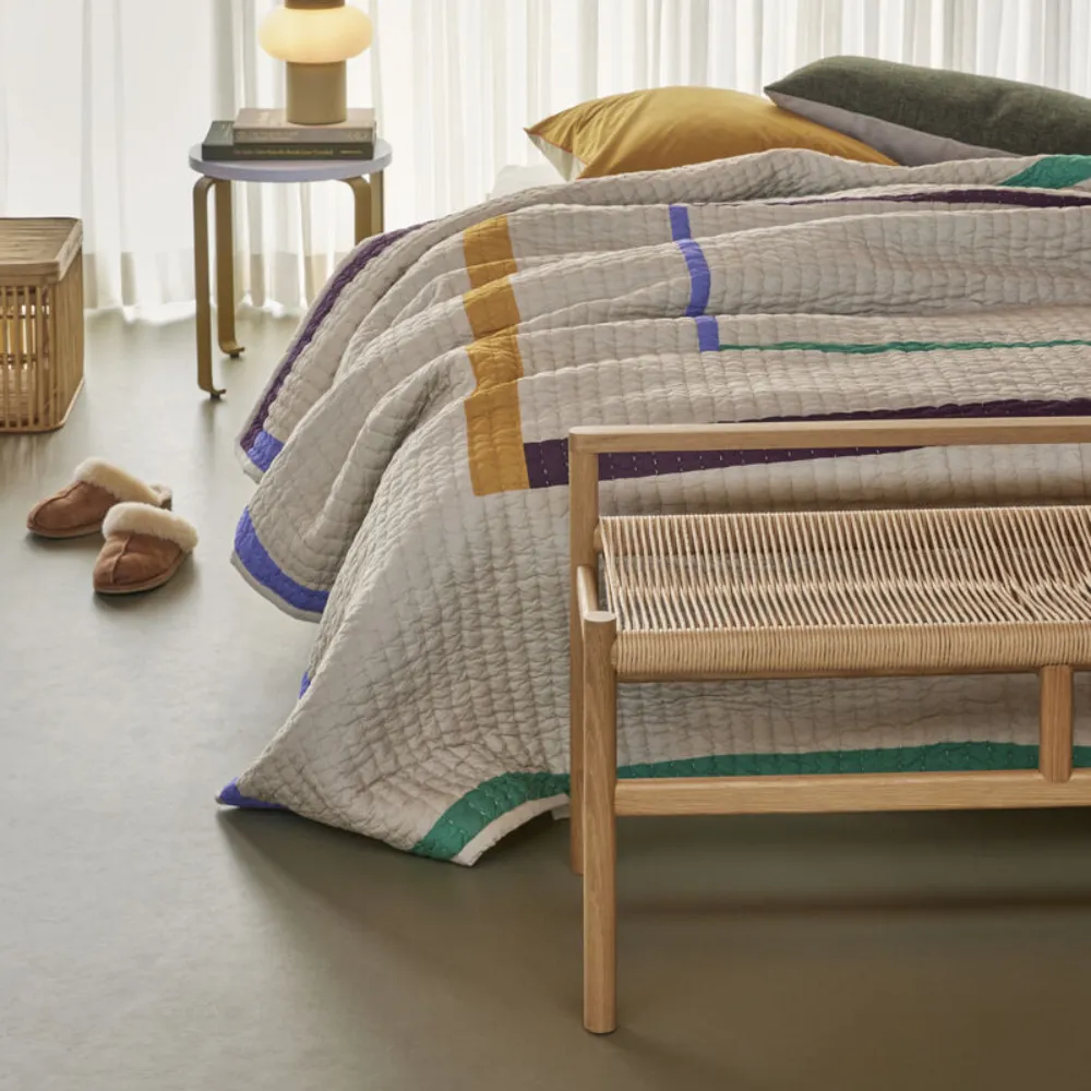 Banco Heritage de madera de roble Natural grande - Imagen 5