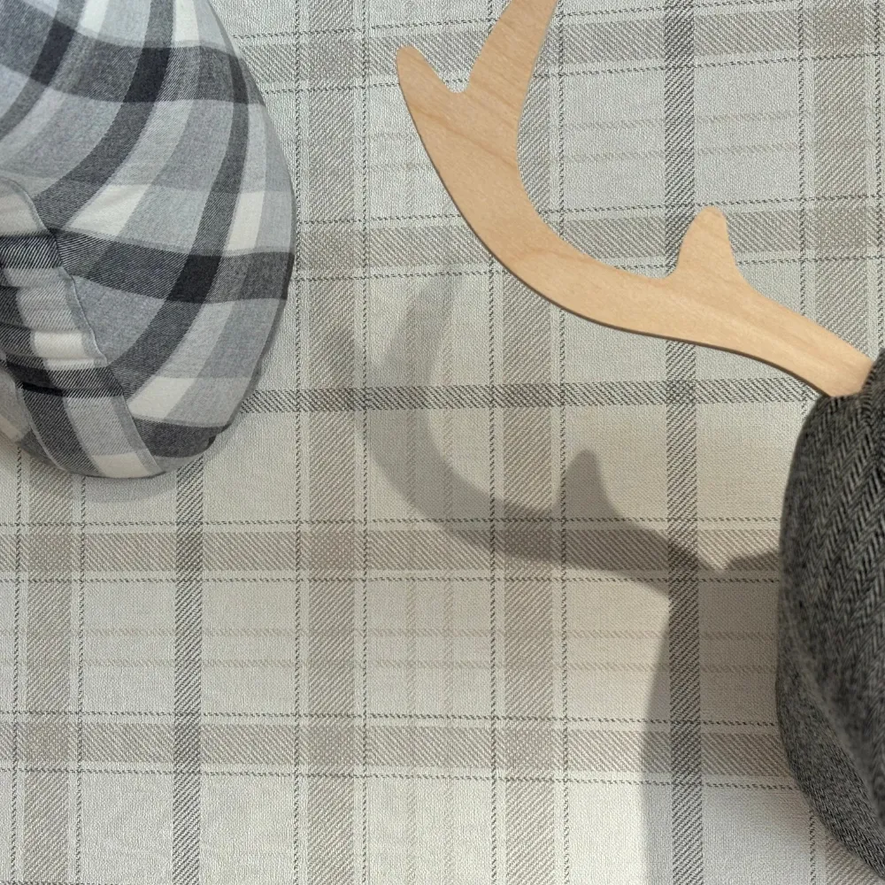 Papel pintado vinílico Check 11,5 Yeso - Imagen 2