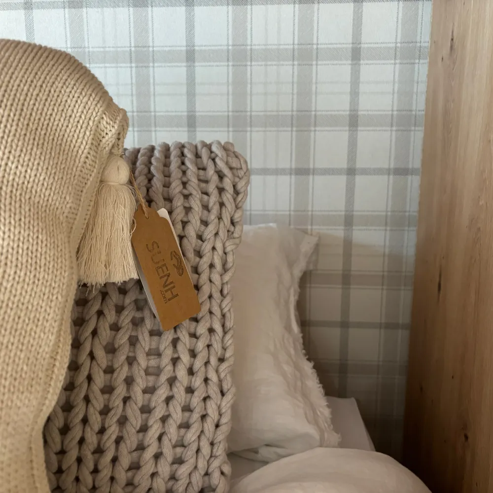 Papel pintado vinílico Check 11,5 Yeso - Imagen 6