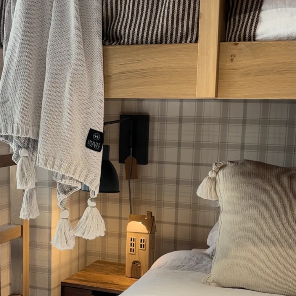 Papel pintado vinílico Check 11,5 Yeso - Imagen 4