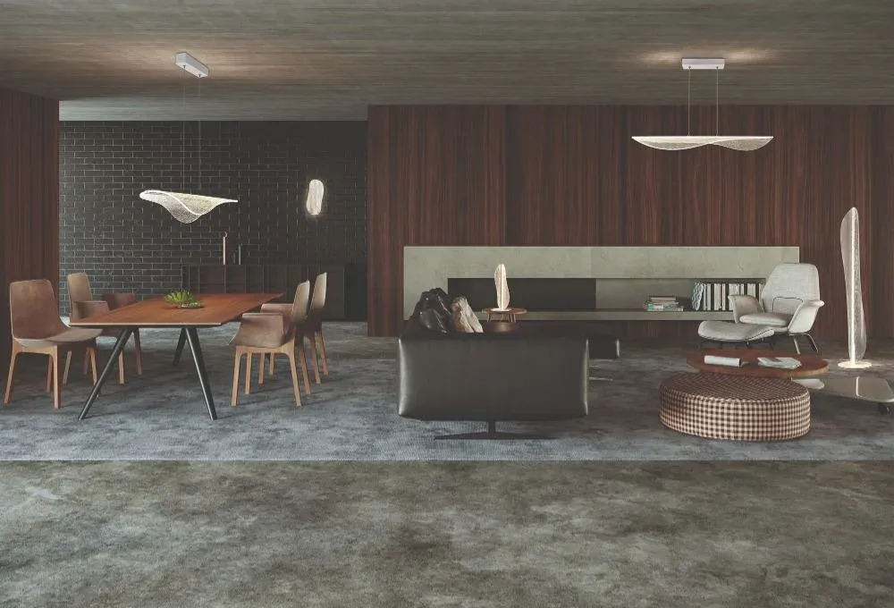 Lámpara de pie Bianca LED en acrílico blanco - Imagen 3