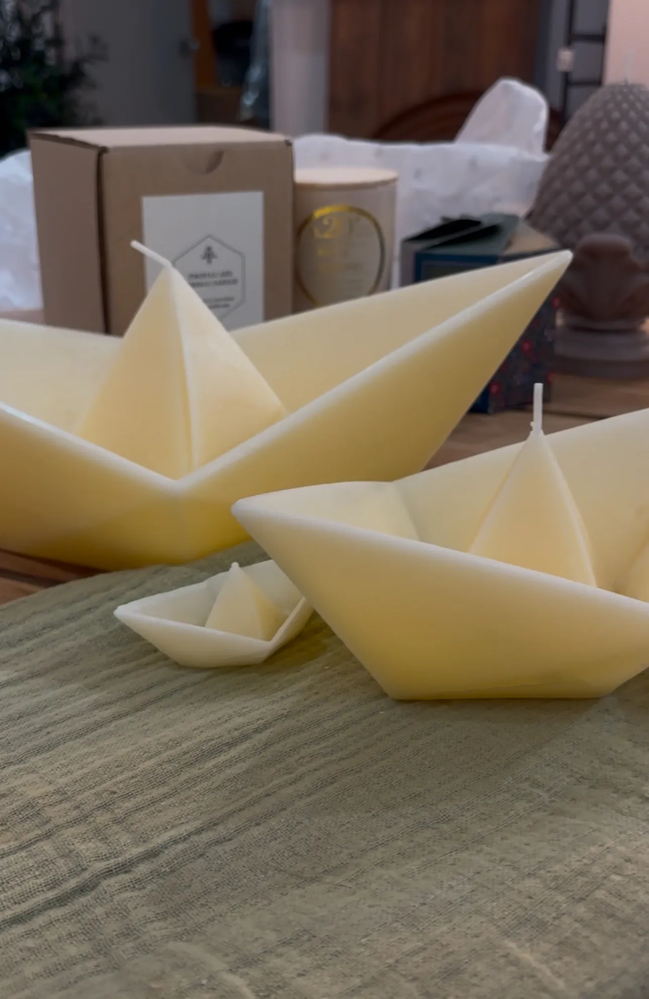 Vela decorativa Bajel Natural Medium - Imagen 3