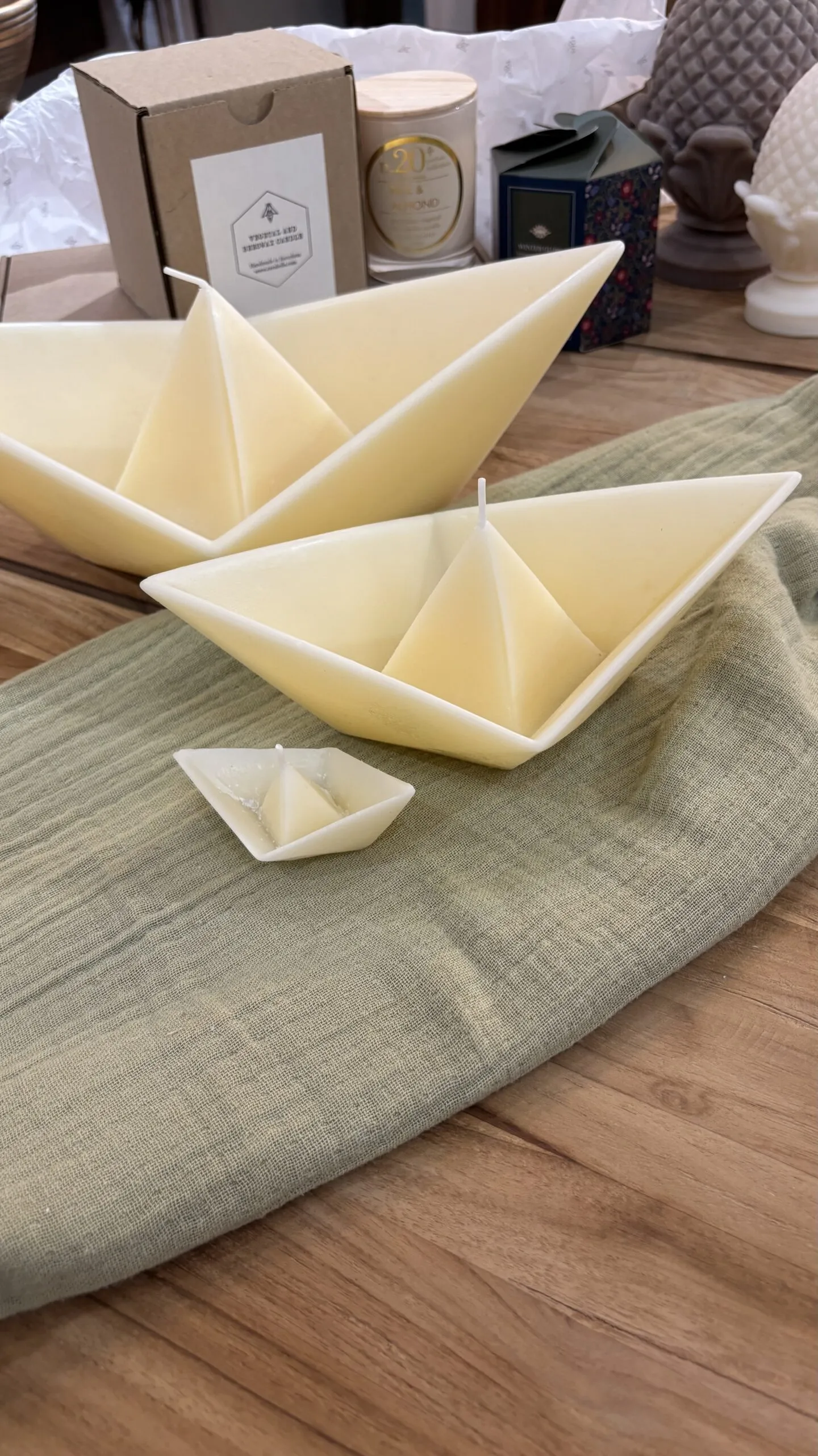 Vela decorativa Bajel Natural Large - Imagen 7