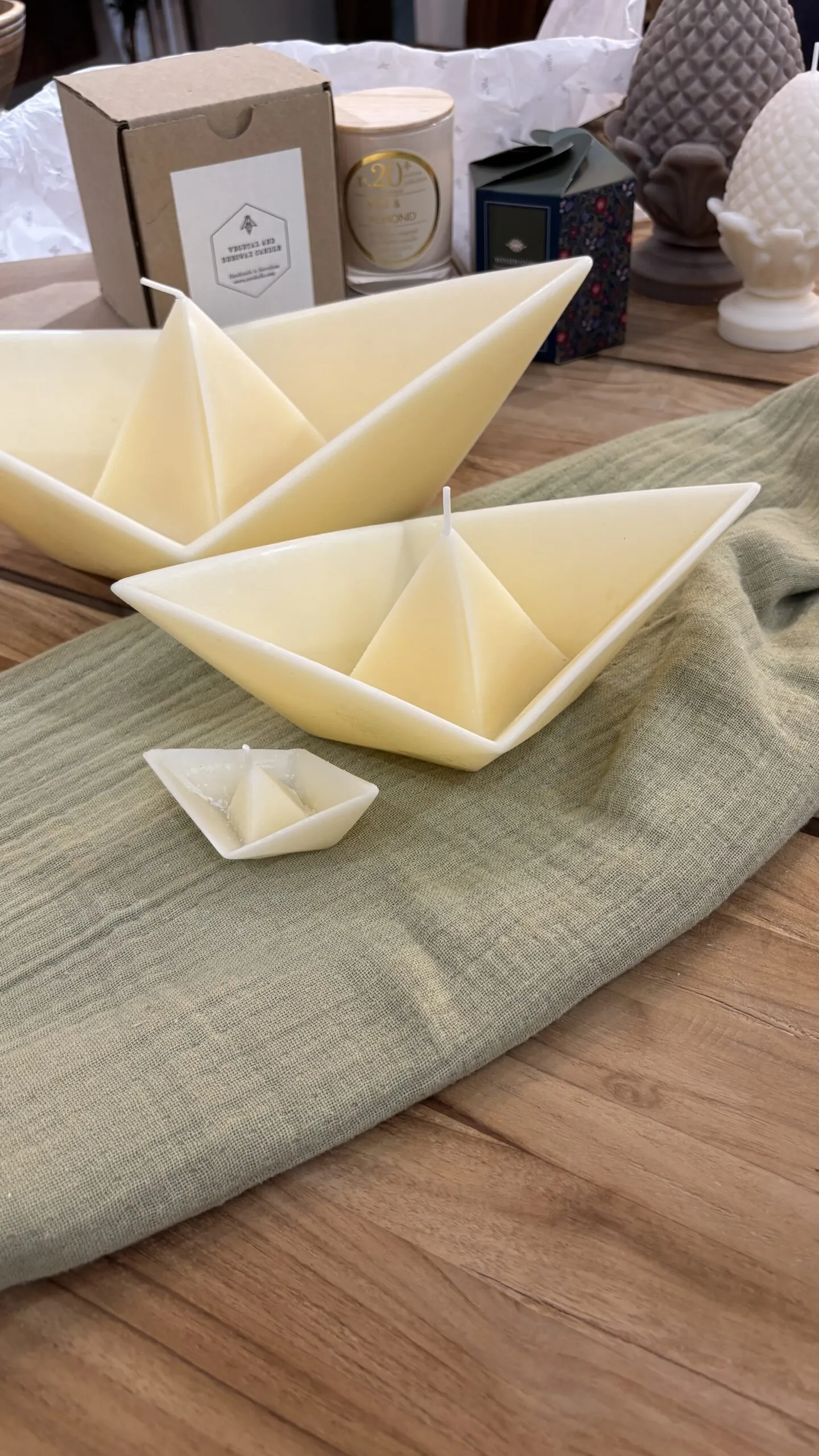 Vela decorativa Bajel Natural Medium - Imagen 7