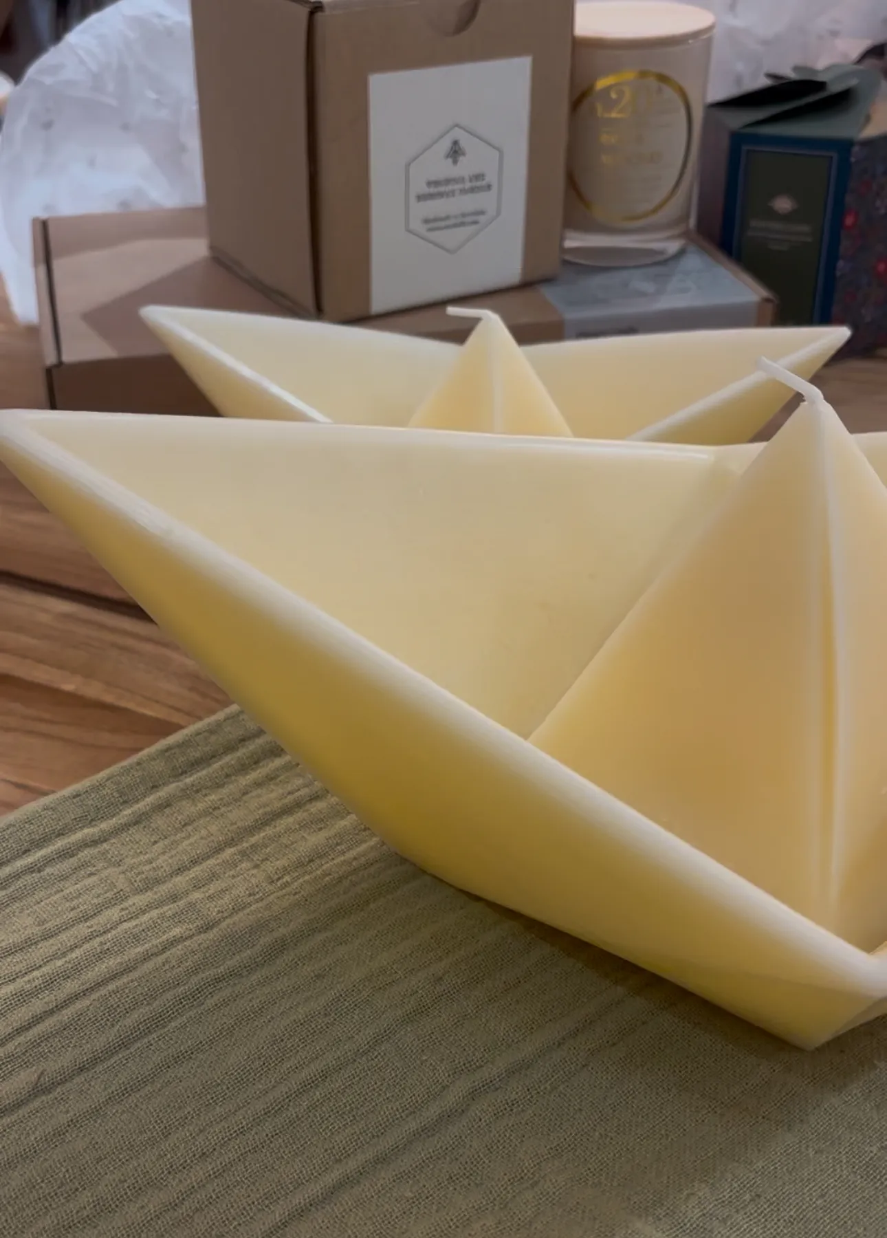 Vela decorativa Bajel Natural Large - Imagen 6