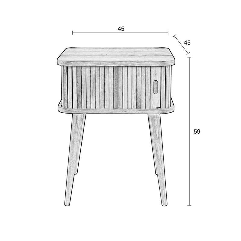 Mesa auxiliar Barbier en madera de fresno Natural - Imagen 9