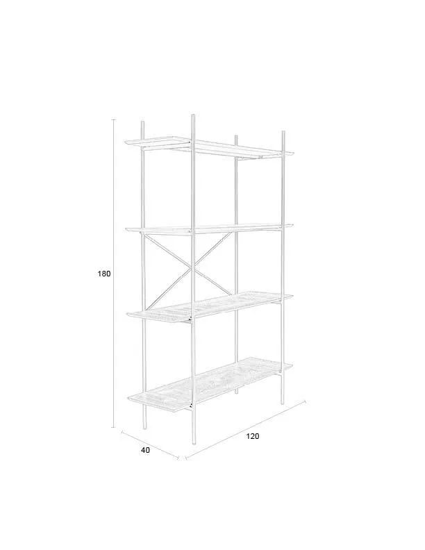 Estantería Marcio en metal y madera Taupe - Imagen 9