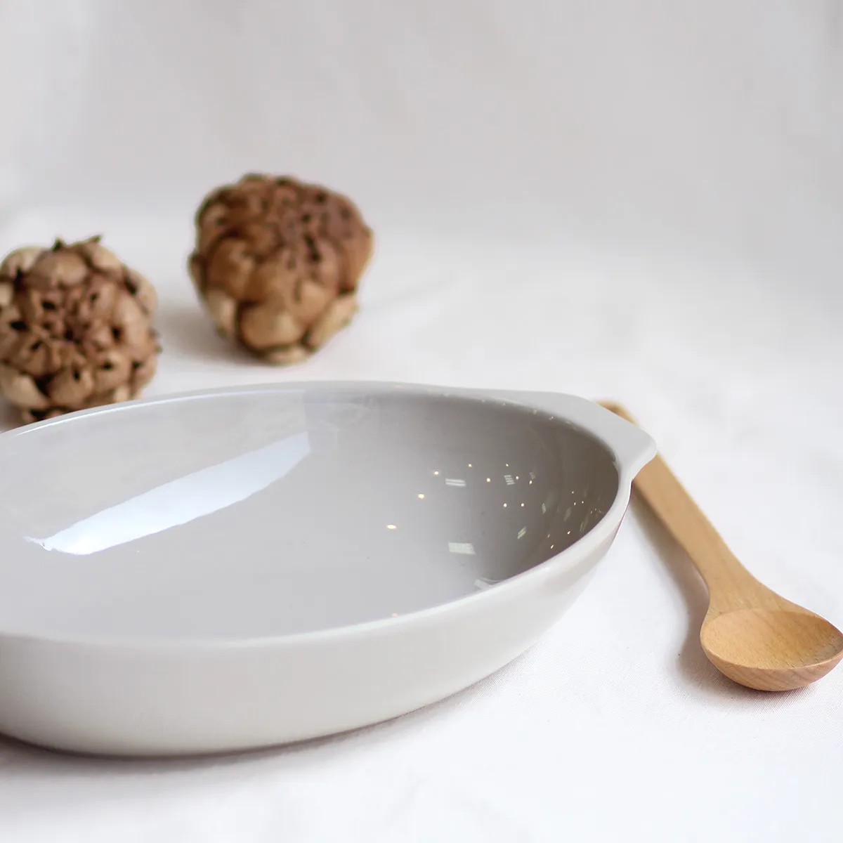 Fuente para horno ovalada – Gris - Imagen 2