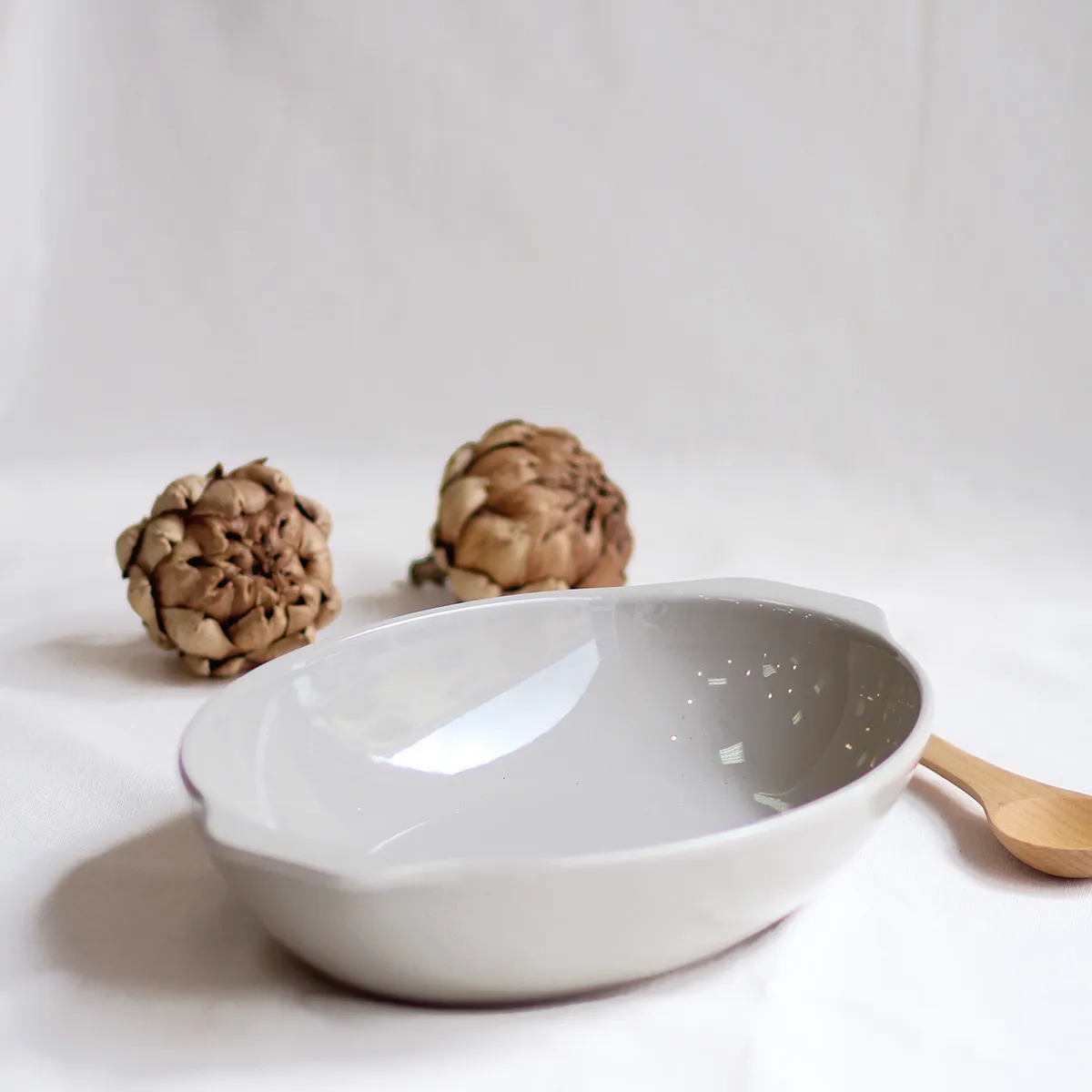 Fuente para horno ovalada – Gris