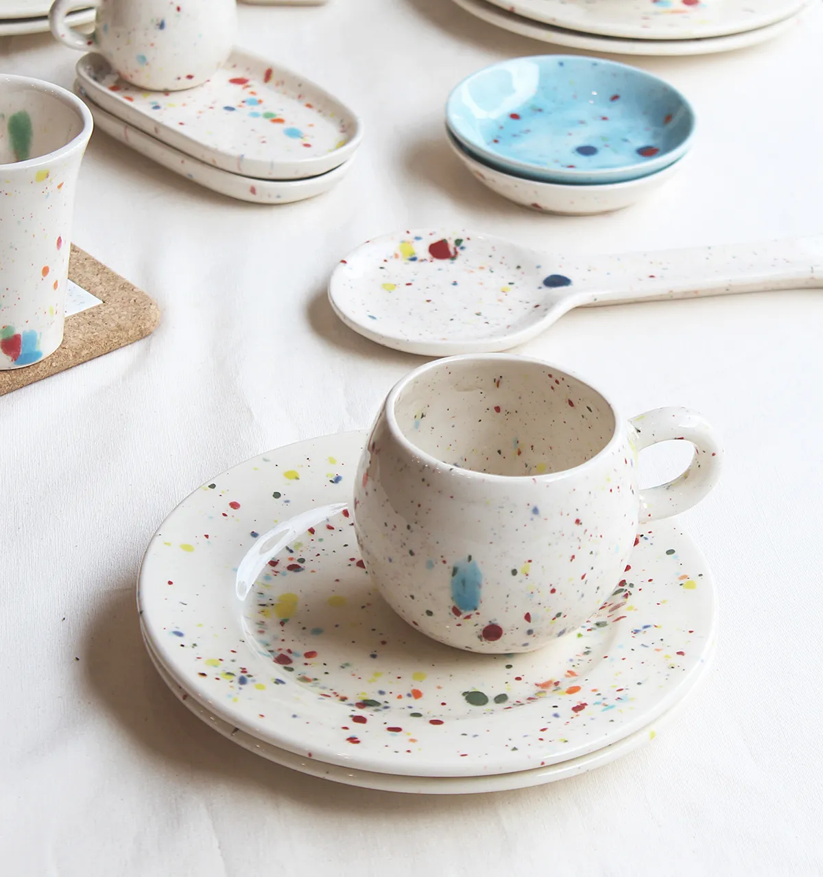 Taza – Blanco – Colección pinceladas - Imagen 2