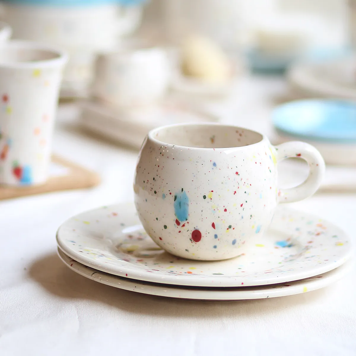 Taza – Blanco – Colección pinceladas - Imagen 3