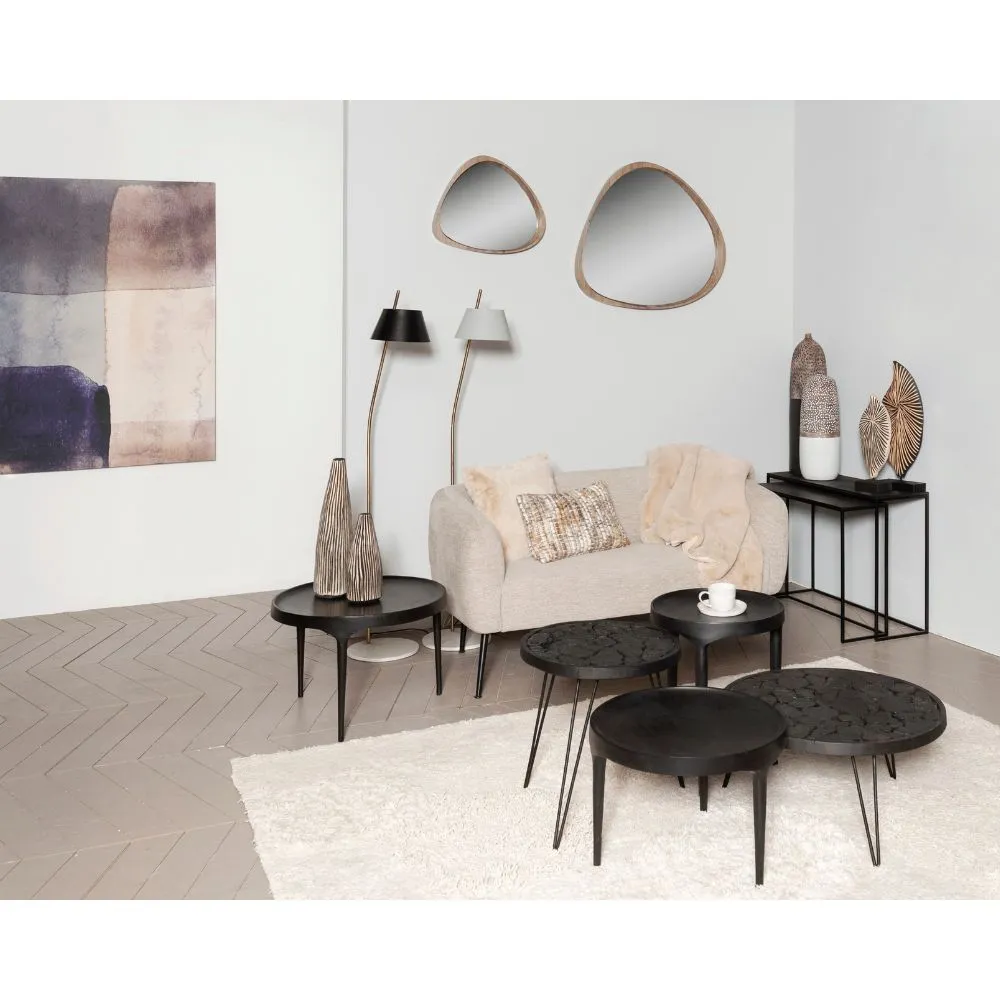 Lámpara de pie Kukui en metal y mármol Gold & Black & White - Imagen 2