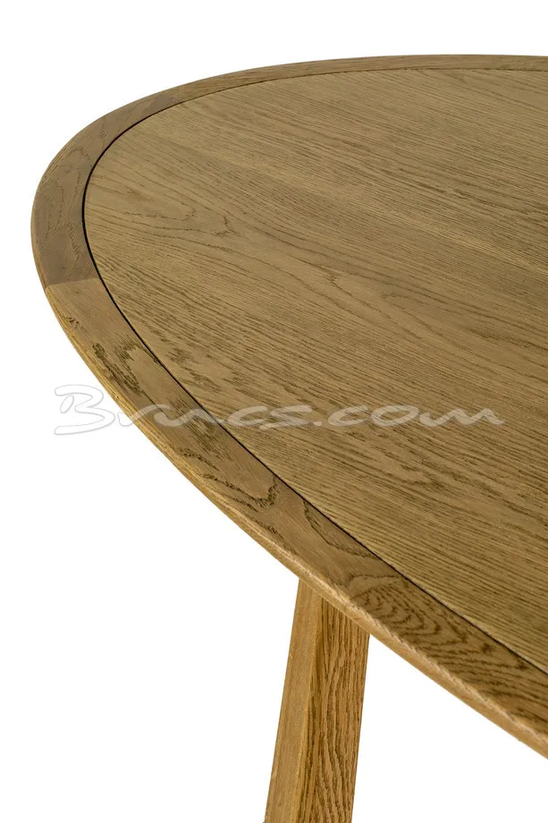 Mesa de comedor Kato-L en madera de roble ovalada 280×110 Natural - Imagen 4