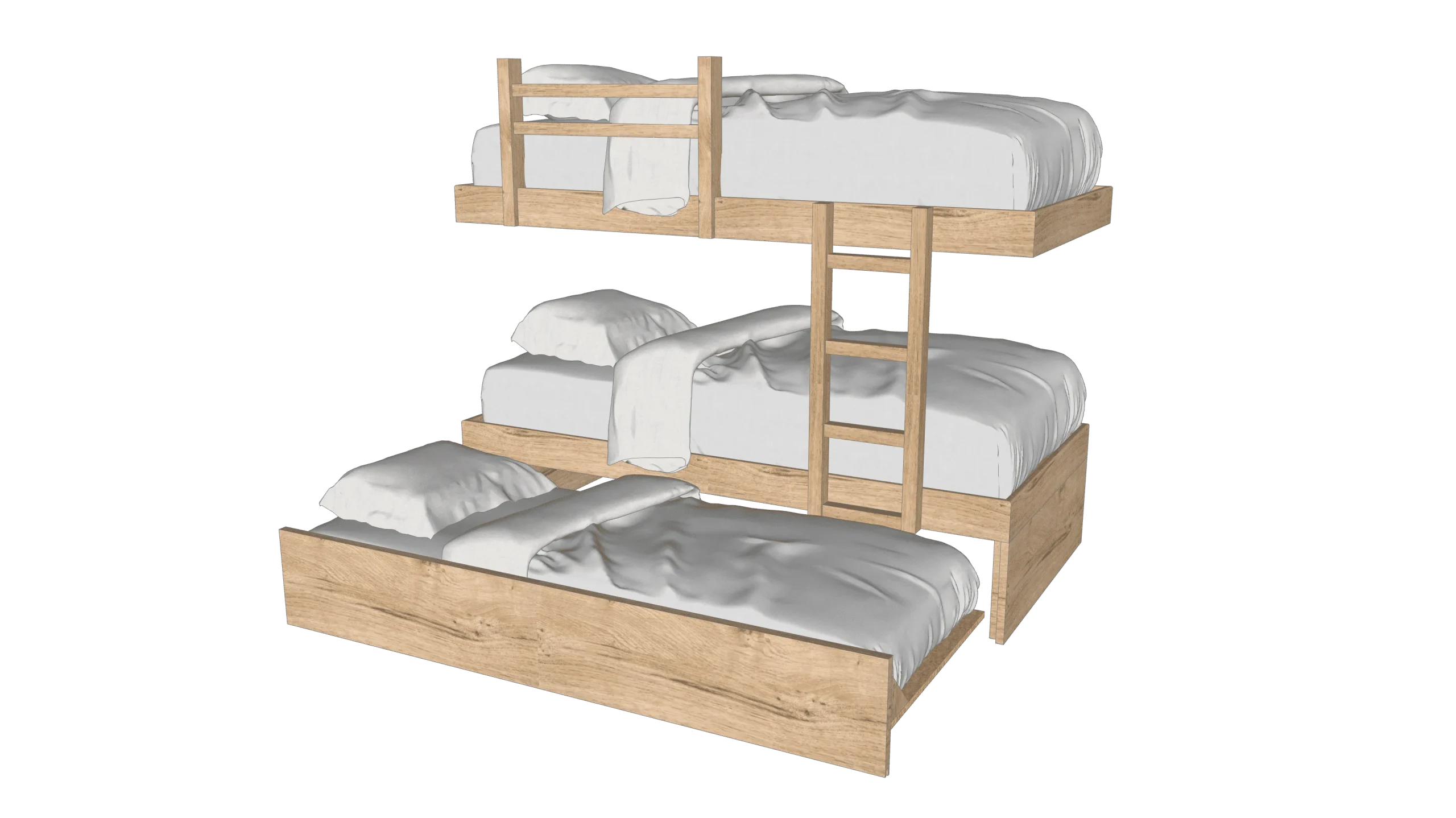 Base cama para litera SUENH Signature en madera de roble Natural 100×210 - Imagen 2