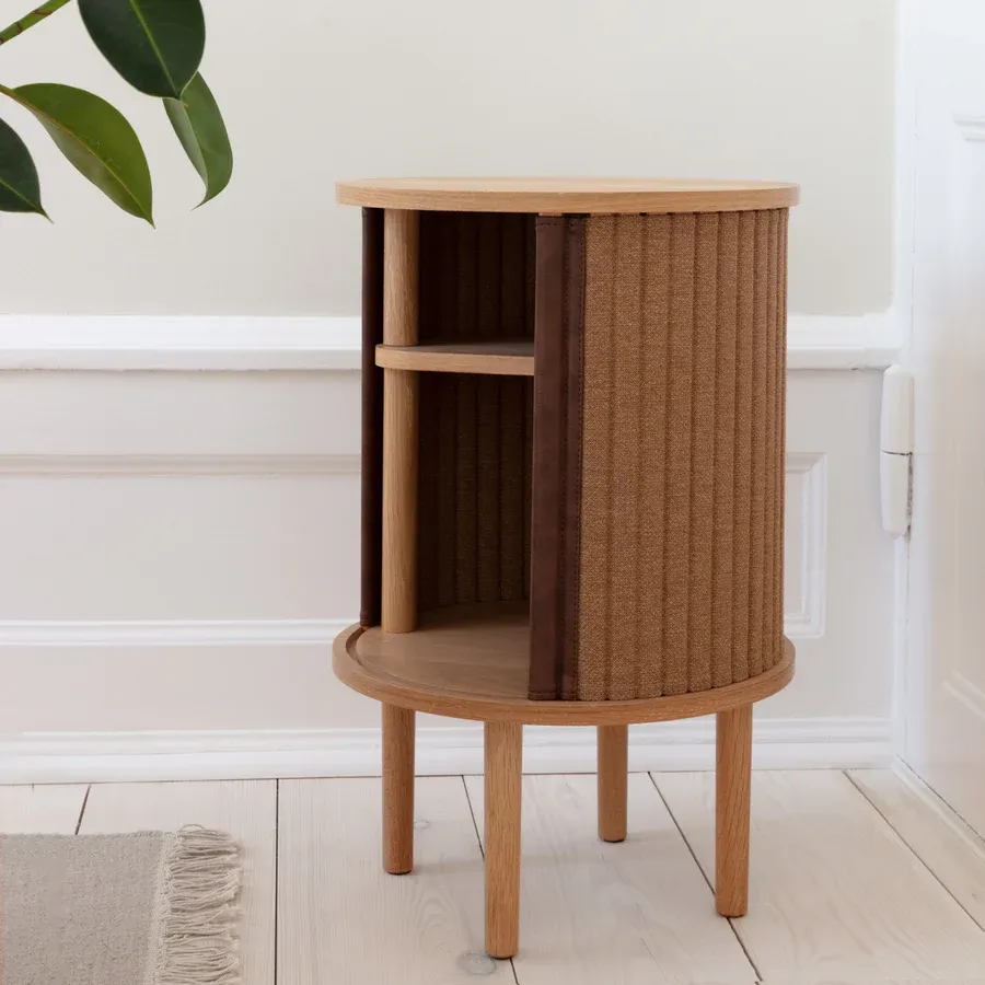 Mesa auxiliar Audacious en madera de roble Natural Sugar Brown - Imagen 5