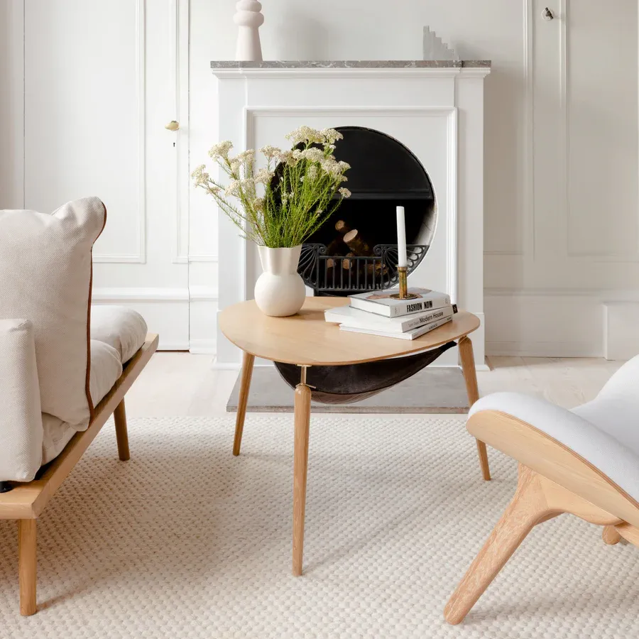 Mesa de centro Hang Out en madera de roble y acero Natural & Gold - Imagen 4