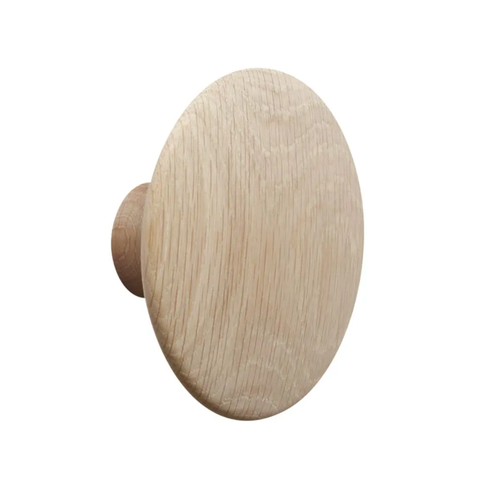 Perchero de pared Dots en madera de roble Natural Large