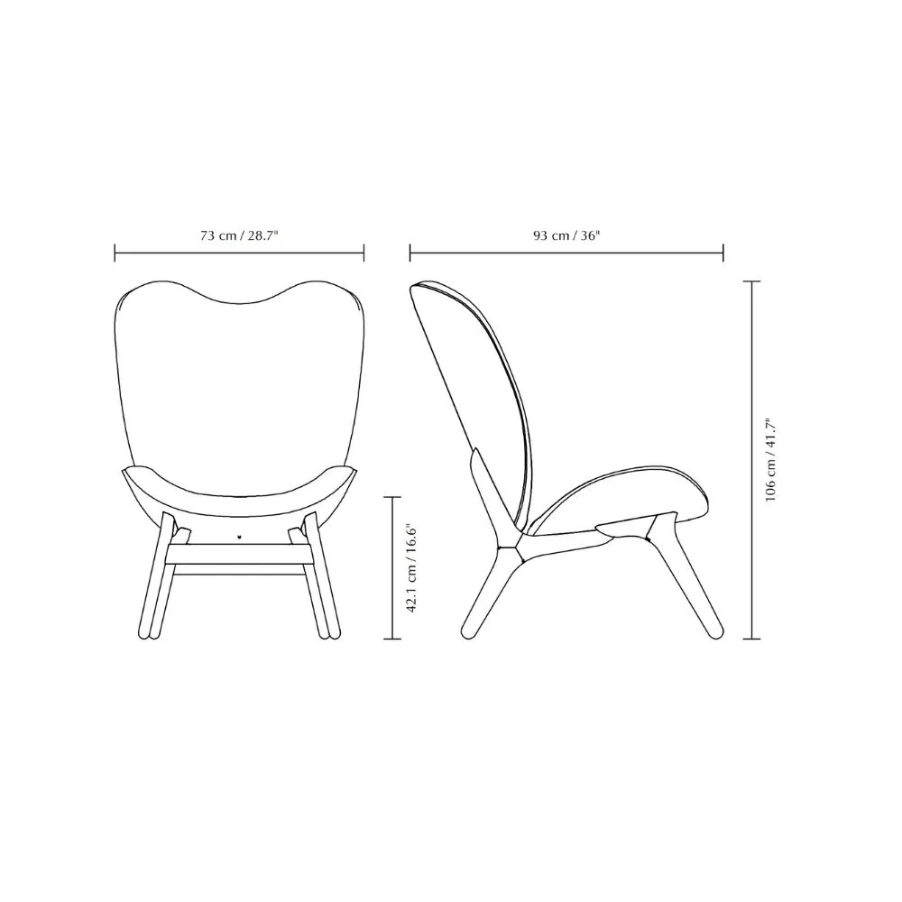 Sillón A Conversation Piece en madera de roble tapizado White Sands - Imagen 4