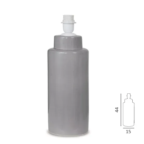 Pie de sobremesa de Cerámica en Tres Colores: Blanco, Gris y Turquesa | Lámparas Móstoles - Imagen 3