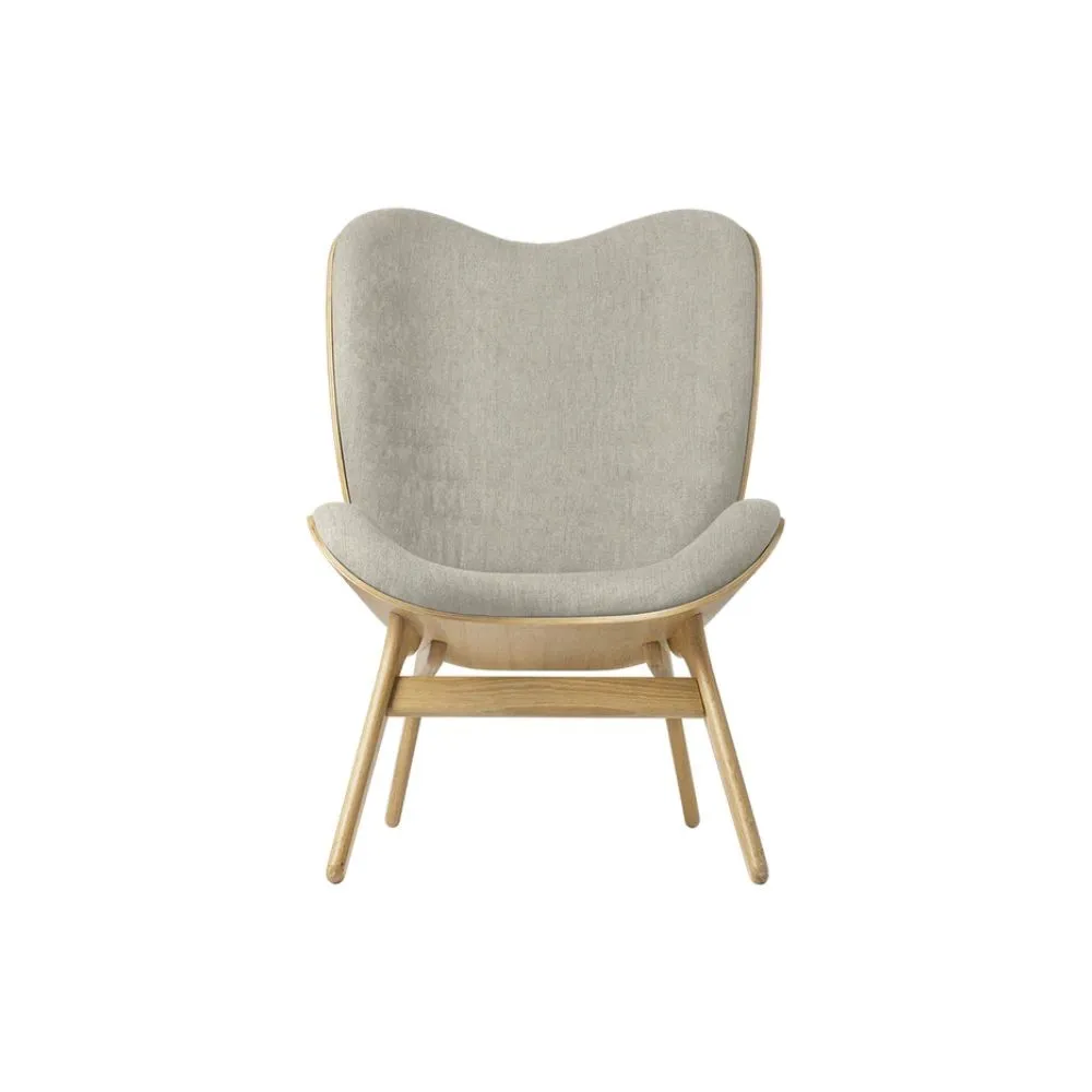 Sillón A Conversation Piece en madera de roble tapizado White Sands - Imagen 2