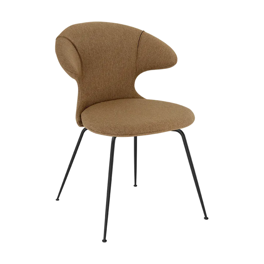 Silla Time Flies en poliéster y patas de acero Sugar Brown