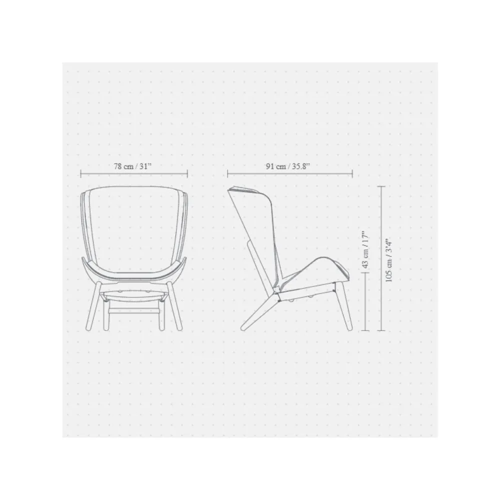 Sillón orejero The Reader en madera de roble tapizado Sugar Brown - Imagen 5