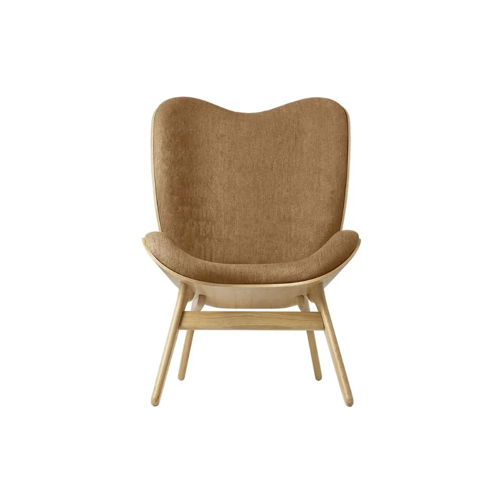 Sillón A Conversation Piece en madera de roble tapizado Sugar Brown - Imagen 2