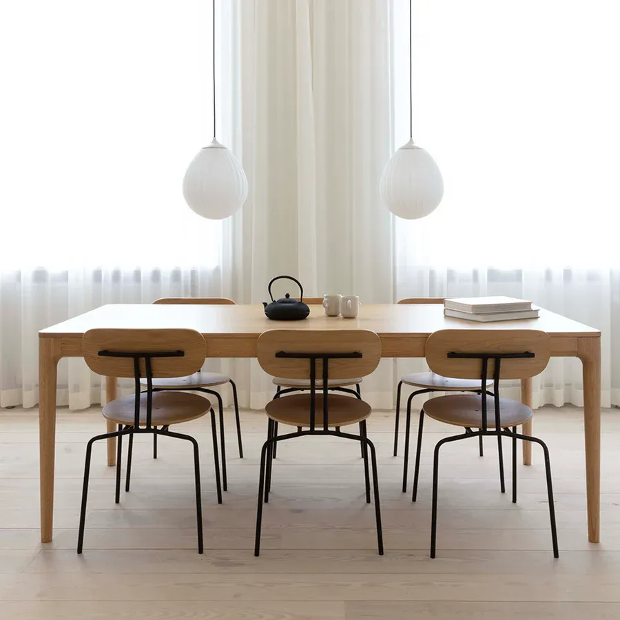 Lámpara colgante Around the World Medium en cristal White Top - Imagen 4