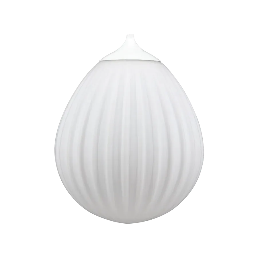 Lámpara colgante Around the World Medium en cristal White Top