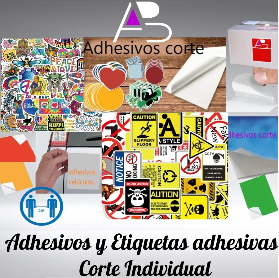 Adhesivo A-3 cuadrado en papel de 80g, cuché brillo o mate, reverso con hendidura. Apto sólo para interiores - Imagen 3