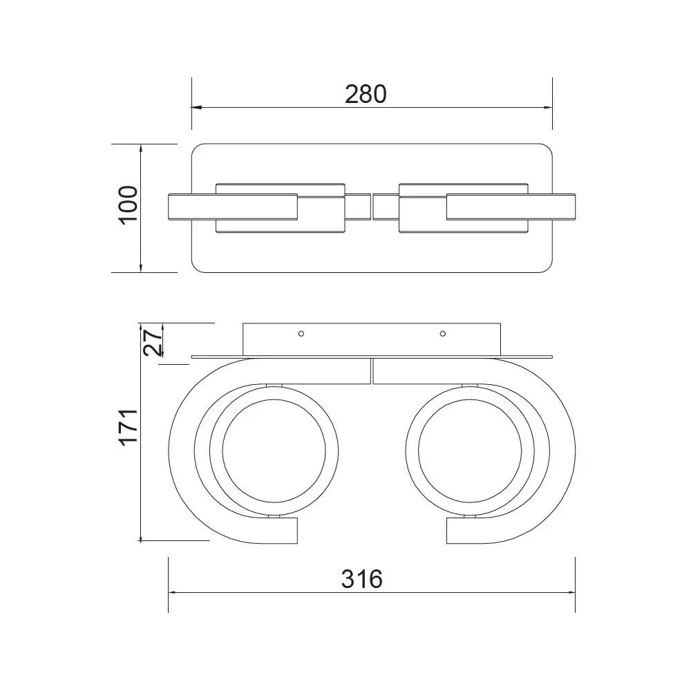 Aplique de pared exterior modelo Iguazú con diseño moderno - Imagen 3