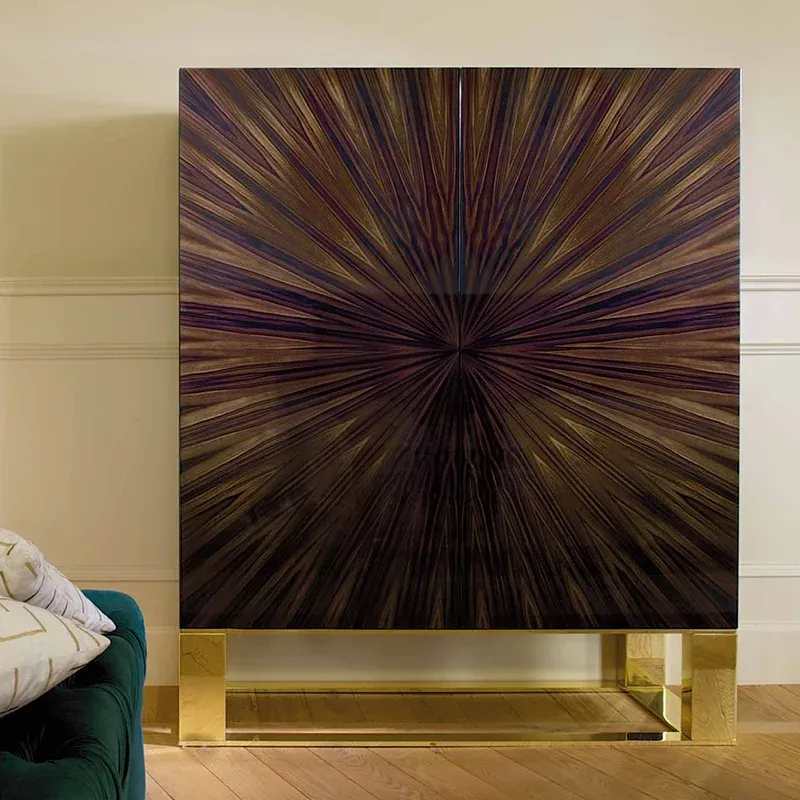 Cabina Gerard de ébano de maccasar y latón - Imagen 2