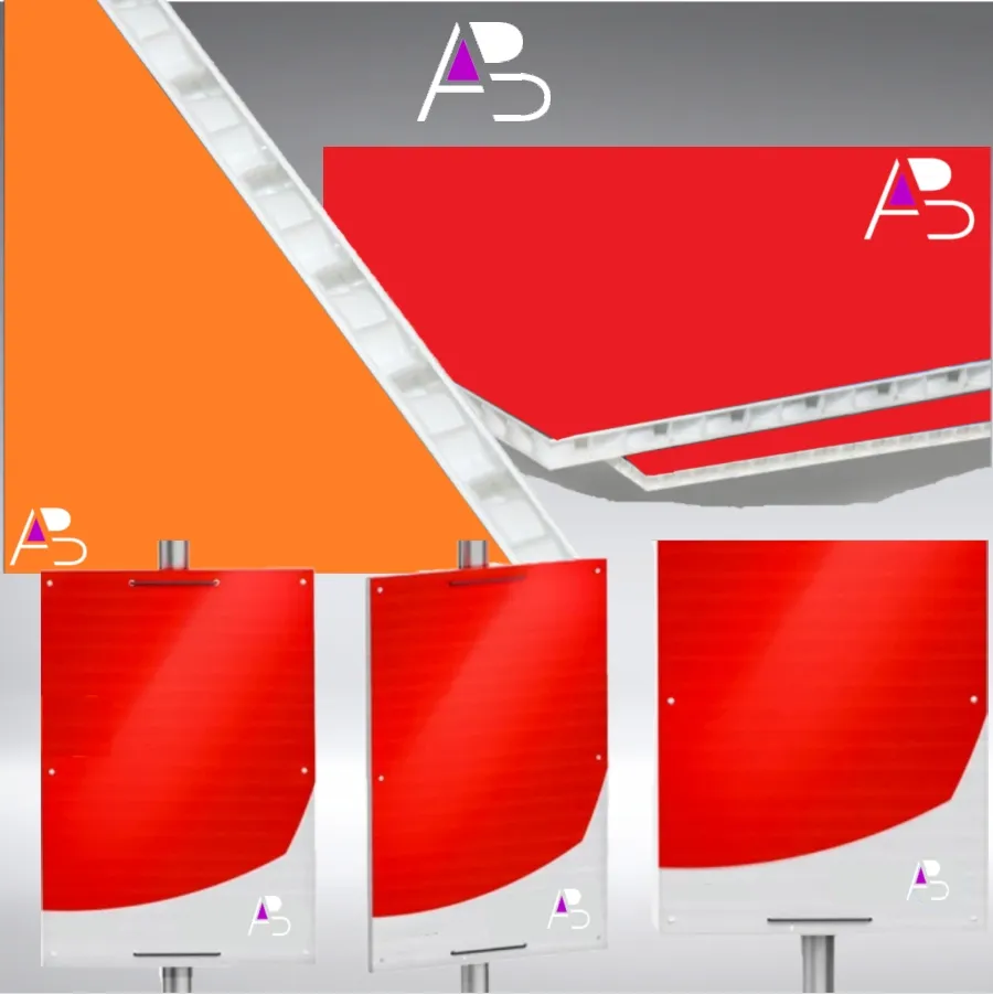 Panel con placa de cámara hueca de polipropileno blanco 450g/m²estructura de panal 3 mm formato Din-A0, 84,10 x 118,90 cm - Imagen 3