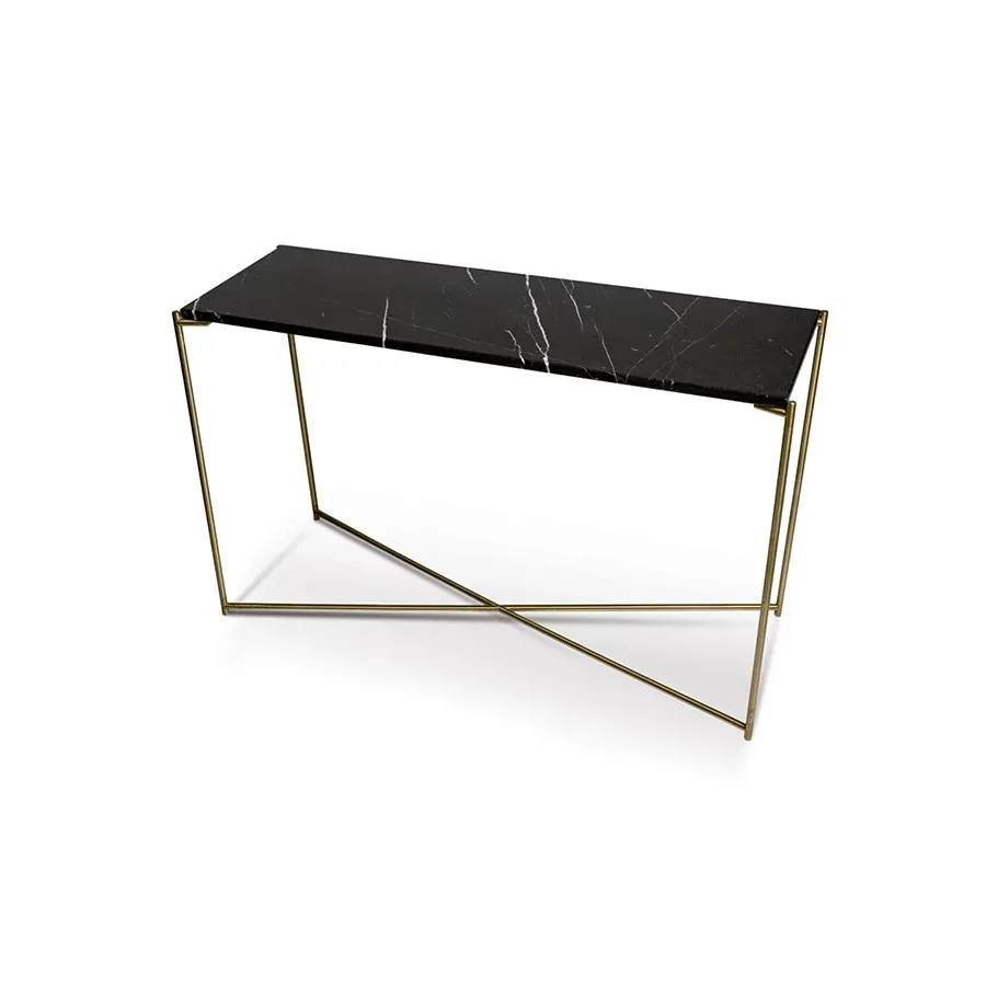 Consola de metal y mármol