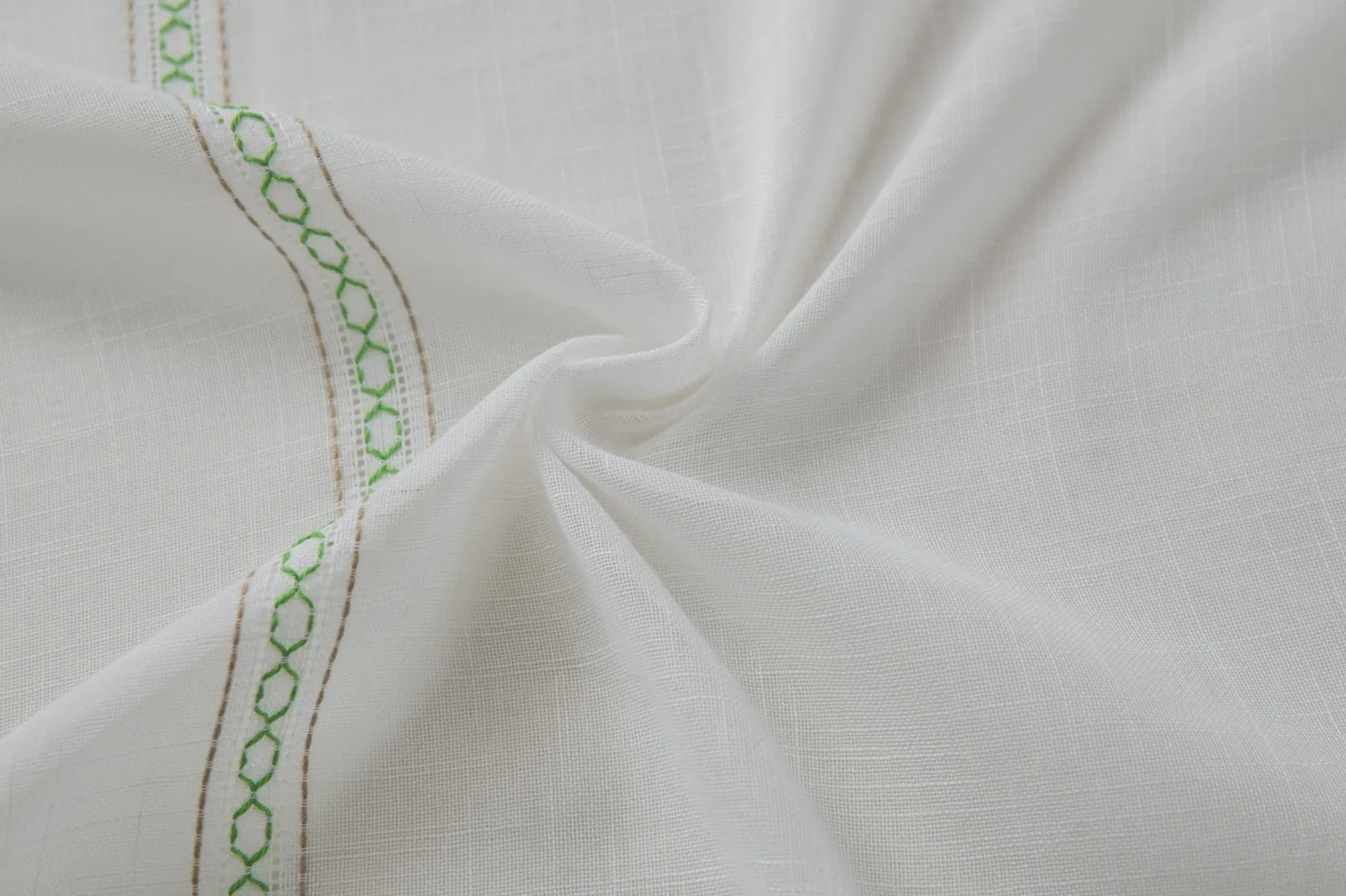 CORTINA DE COCINA DE GASA CON RAYAS CALADAS 100X140CM Y 140X140CM - Imagen 5