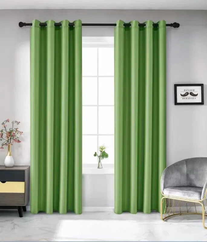 Cortina De Tejido Poliéster Colores Sólidos