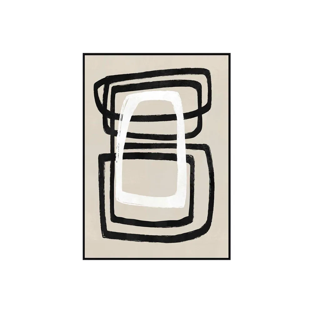 Cuadro Circles en blanco y negro