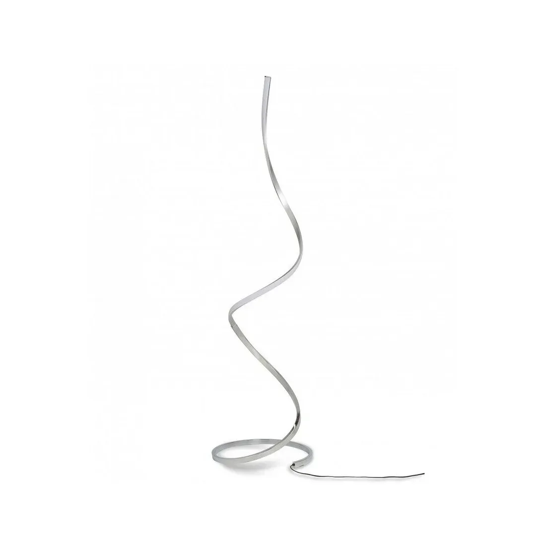 Lámpara de pie NUR LED 22W en aluminio plata y cromo, altura 148cm, diseño contemporáneo