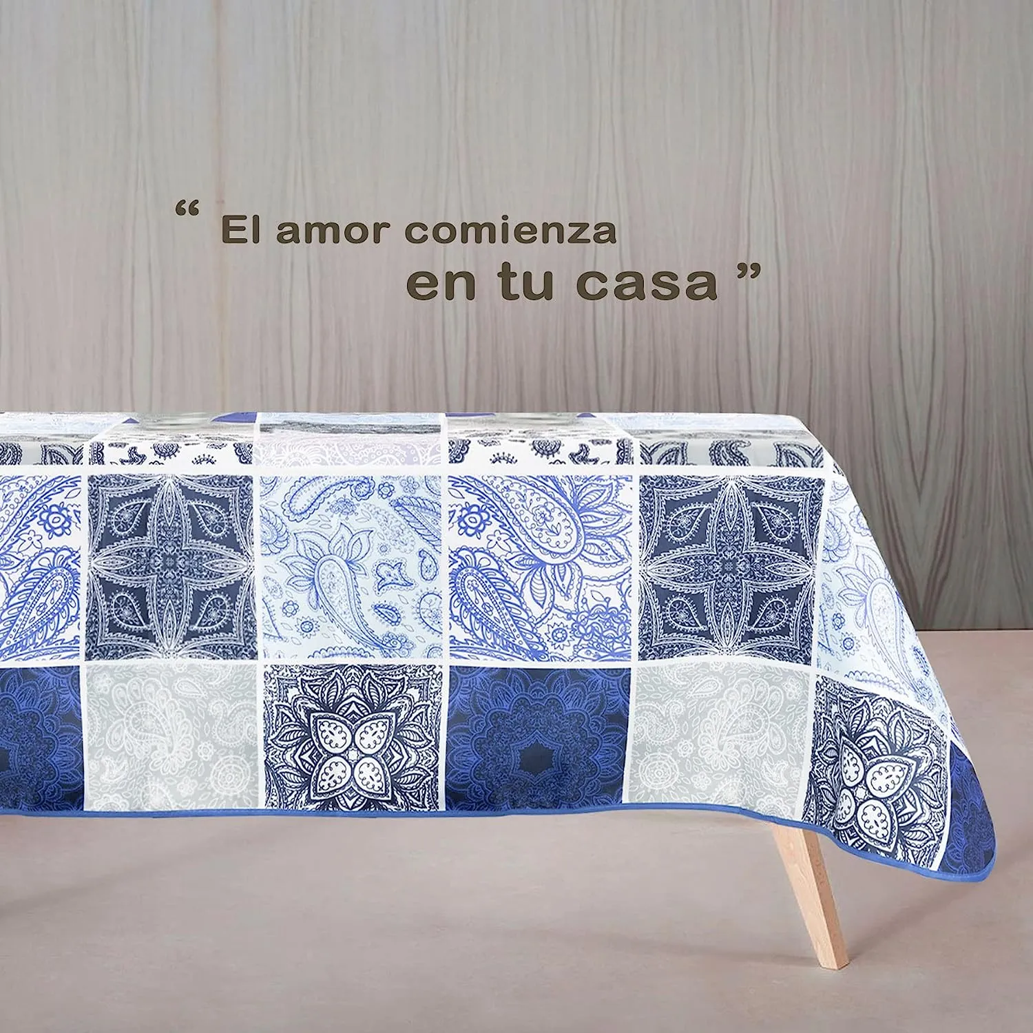 Mantel Antimancha Impermeable Con DIseño Cuadrado Dibujos Abstractos