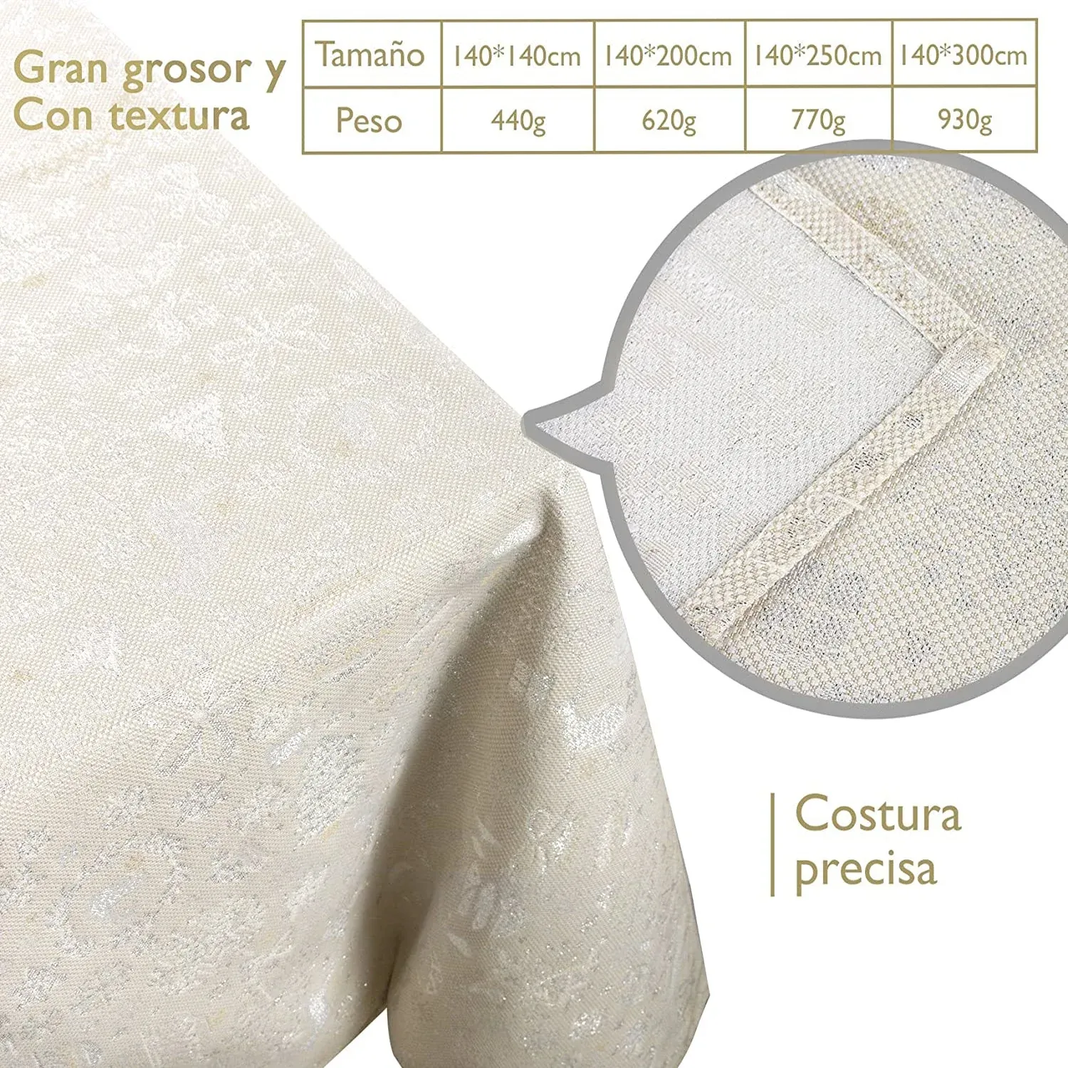 Mantel De Navidad Multilla 60% Poliéster, 30% Algodón, 10% Poliamida Con Diseño Ciervos - Imagen 5