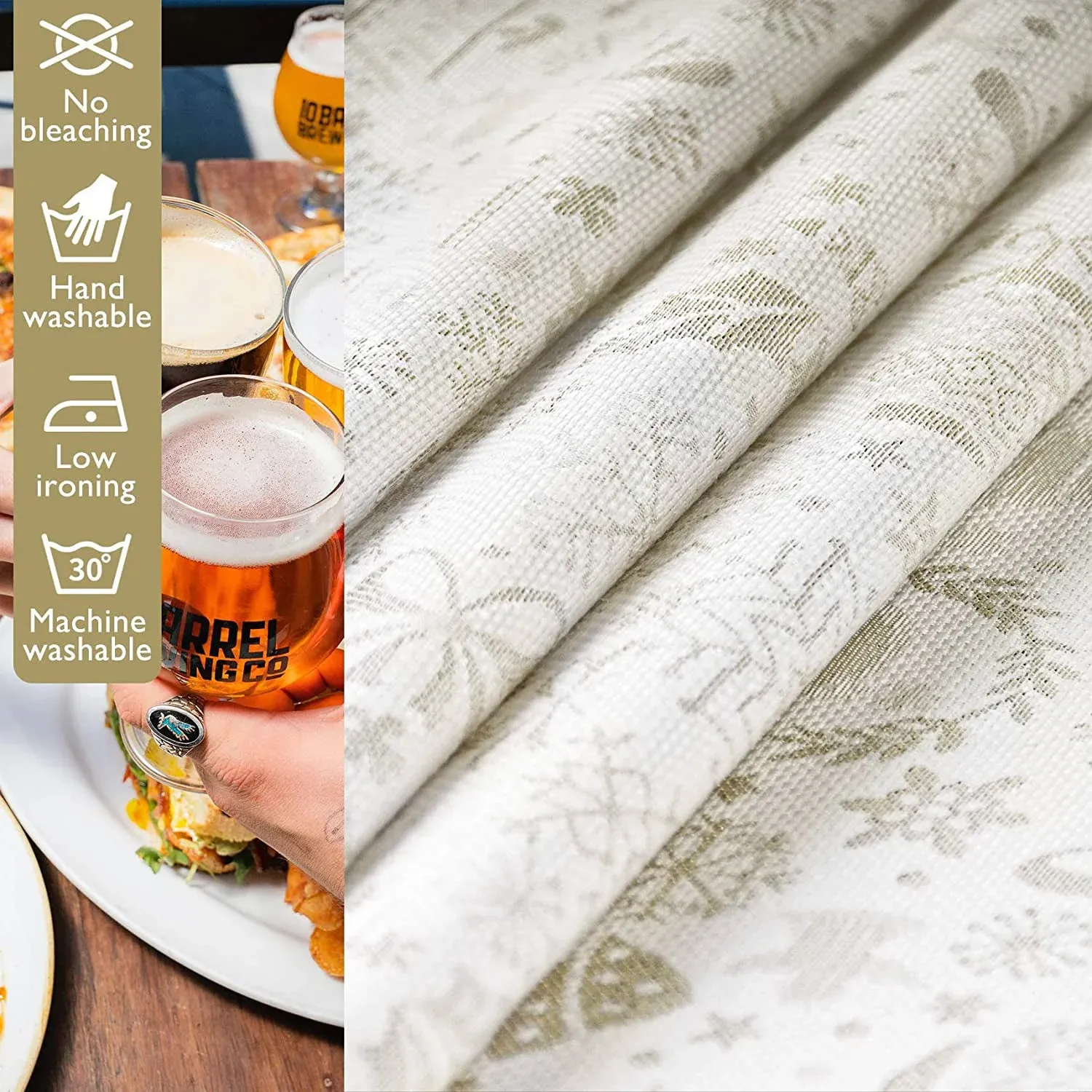 Mantel De Navidad Multilla 60% Poliéster, 30% Algodón, 10% Poliamida Con Diseño Ciervos - Imagen 2