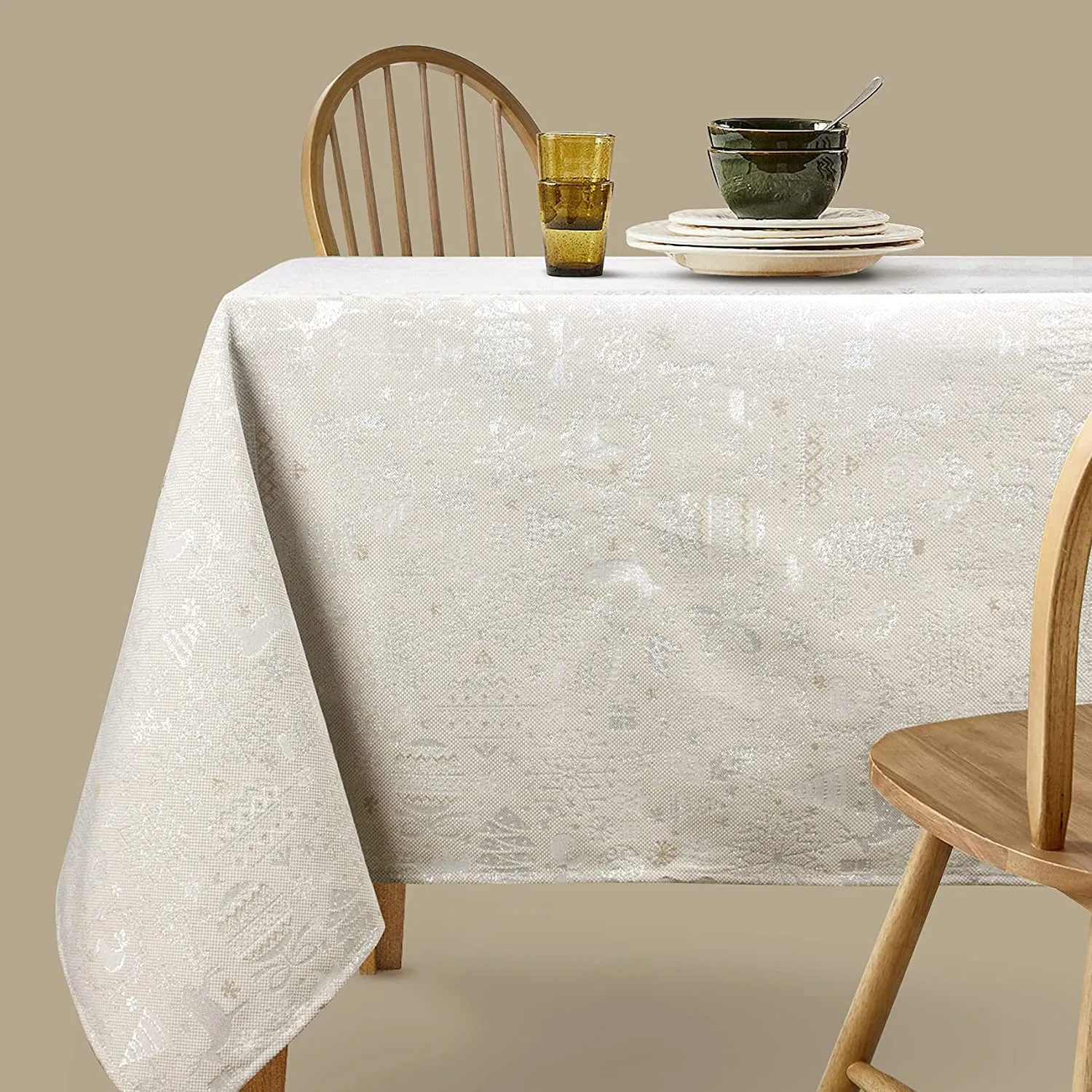 Mantel De Navidad Multilla 60% Poliéster, 30% Algodón, 10% Poliamida Con Diseño Ciervos - Imagen 8