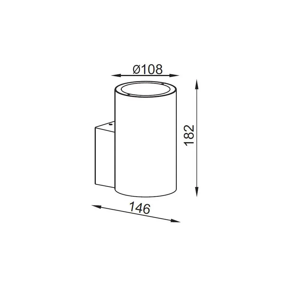 Aplique de pared exterior modelo Volcano en acabado grafito, disponible con una o dos luces - Imagen 4